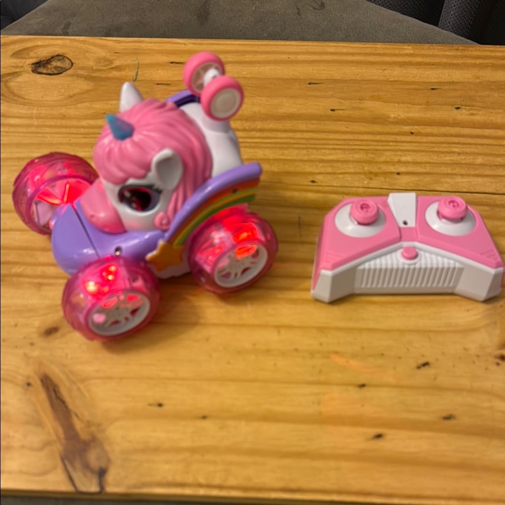 Pink and Purple Unicorn Remote Control Car